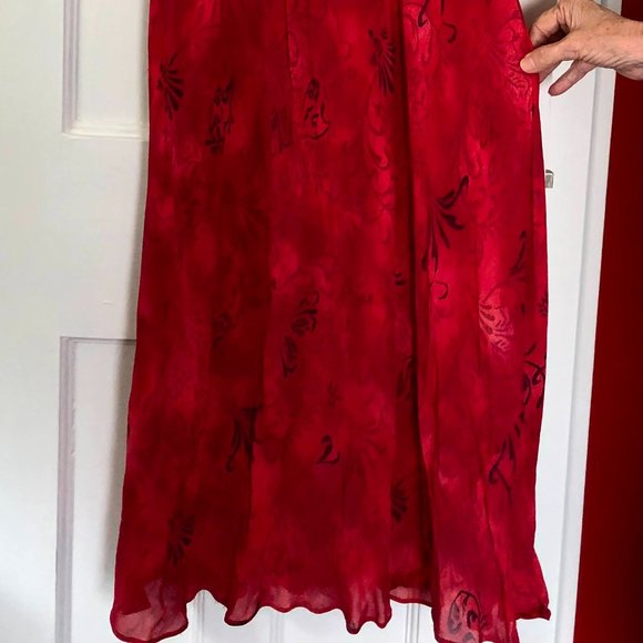 Rabbit Design Red, Long, Dress - Picture 7 of 7